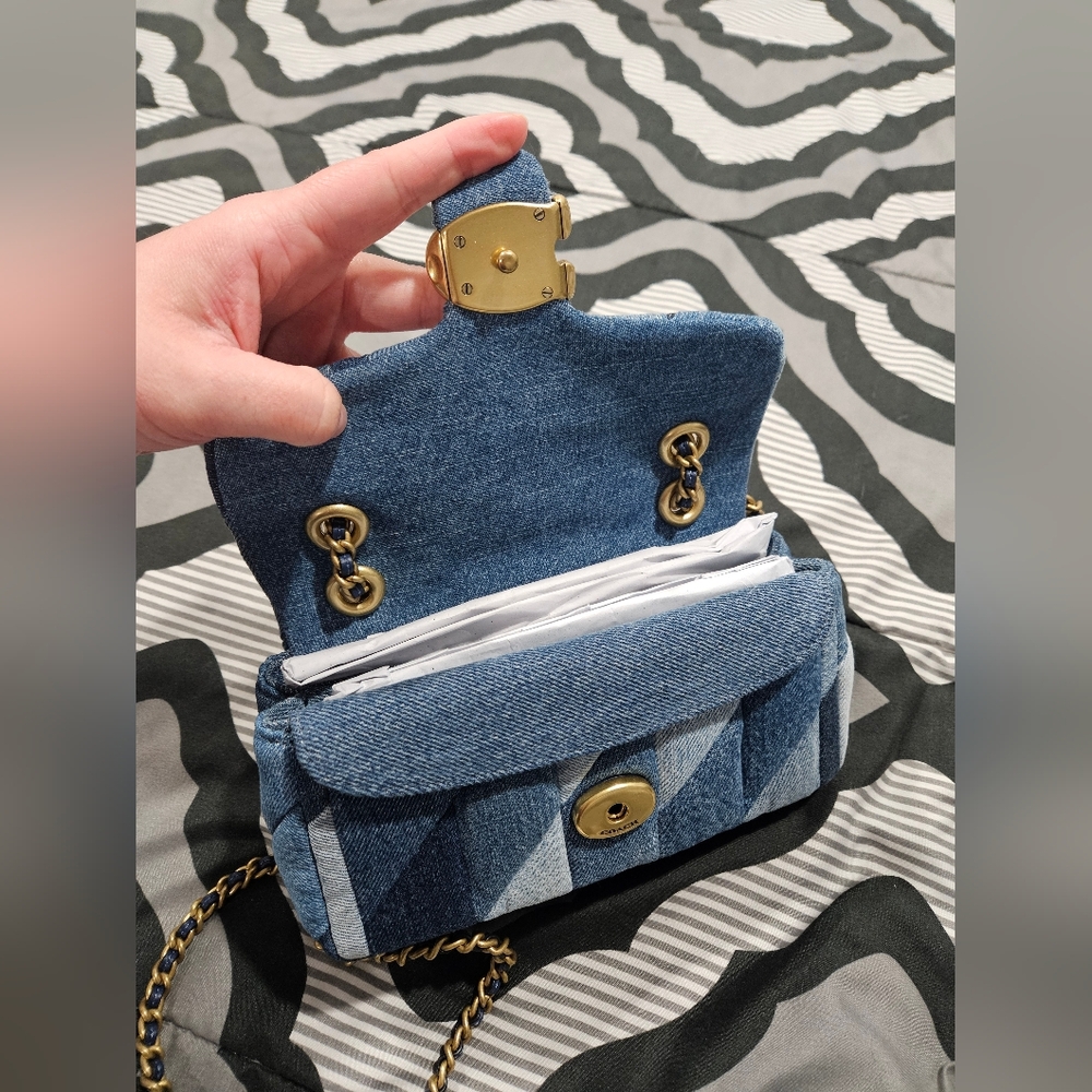 Coach blue tabby patchwork "20 - Picture 5 of 7